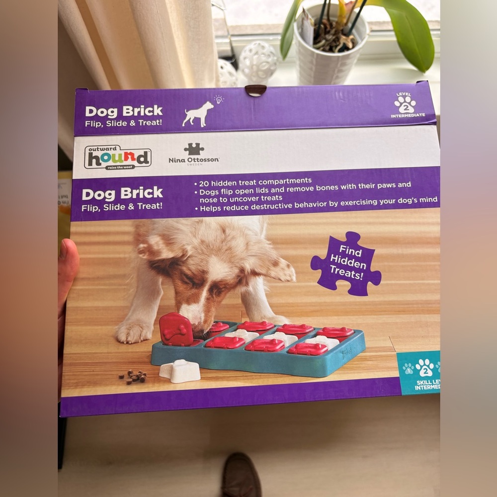 Outward Hound Dog Brick Puzzle - Purple and Red